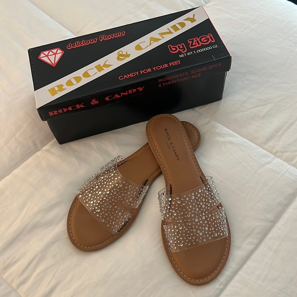 Rock & Candy Jelly Embellished Sandals/Slides